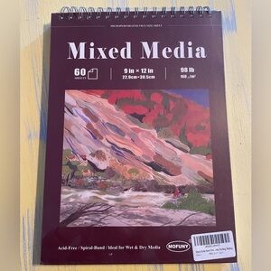 NWT Spiral Bound Mixed Media Sketch Pad